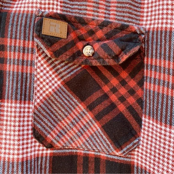 Wrangler Riggs Workwear Full Zip Red Pink Black Plaid Hooded Jacket XXL 27x31 - Picture 3 of 7